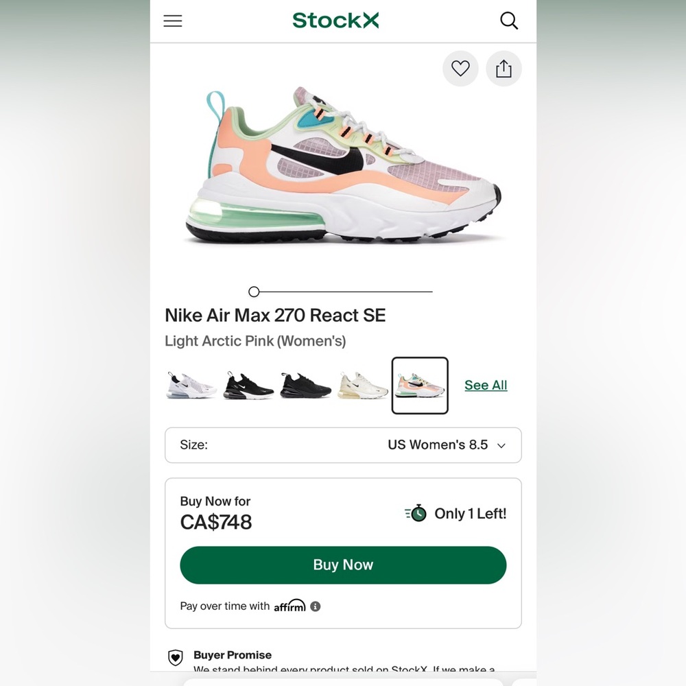 Nike Air Max 270 React SE